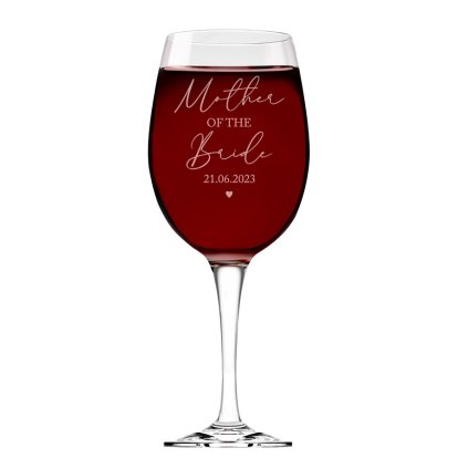 Personalised Classic Wine Glass for Wedding