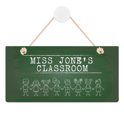 Personalised Classroom Wooden Door Sign