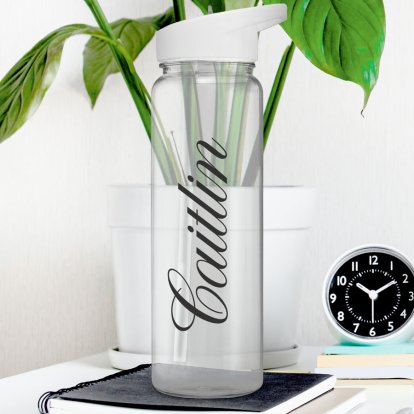 Personalised Clear Water Bottle