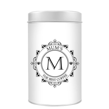 Personalised Coffee Tin - Decorative Initial