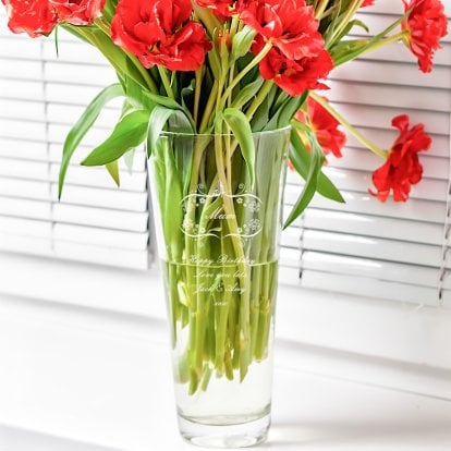 Personalised Conical Vase - Buterfly Design