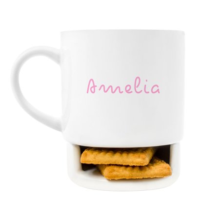 Personalised Cookie Mug - Pink Name