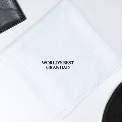 Personalised Cotton Handkerchief - World's Best