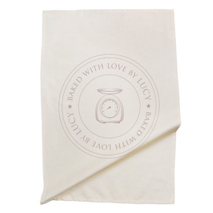 Personalised Cotton Tea Kitchen Towel