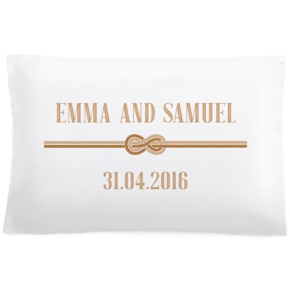 Personalised Couples Anniversary Pillowcase