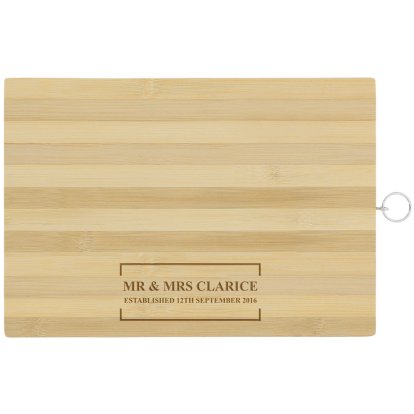 Personalised Couples Chopping Board with Hanging Hook