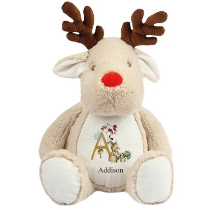 Personalised Cuddly Reindeer Toy 