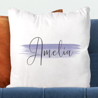 Personalised Cushion Cover - Brushed Name 
