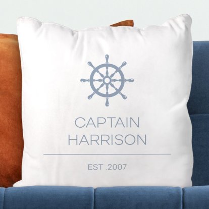 Personalised Cushion Cover - Captain 