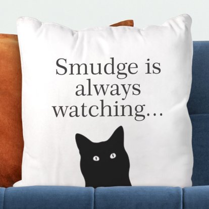 Personalised Cushion Cover - Cat Lover