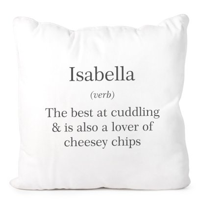 Personalised Cushion Cover - Definition Message