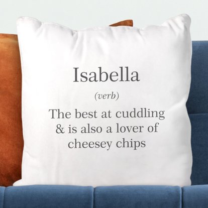 Personalised Cushion Cover - Definition Message 
