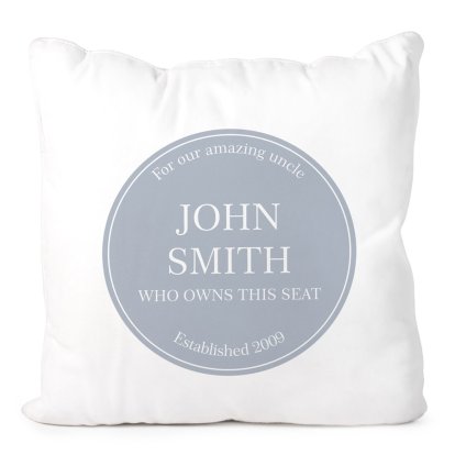 Personalised Cushion Cover - Established Sign