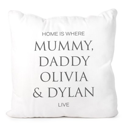 Personalised Cushion Cover - Family Names