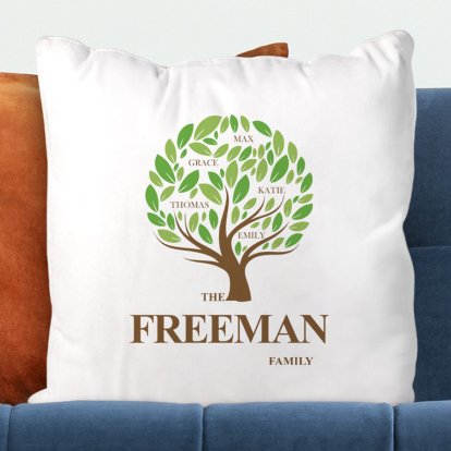 Personalised Cushion Cover - Family Tree 