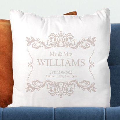 Personalised Cushion Cover for Couples