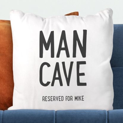 Personalised Cushion Cover - Man Cave
