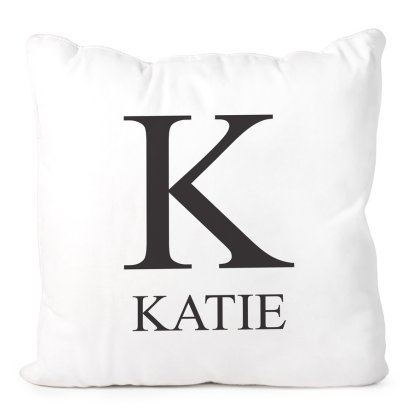 Personalised Cushion Cover - Name & Initial