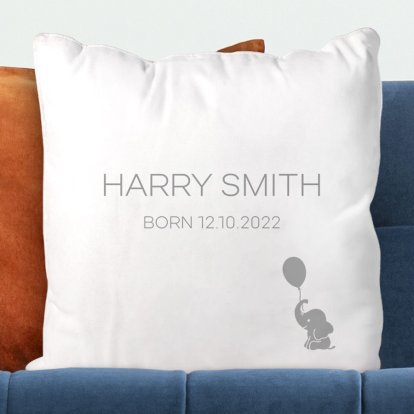 Personalised Cushion Cover - New Born Baby 