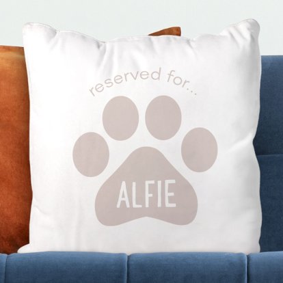 Personalised Cushion Cover - Paw Print 