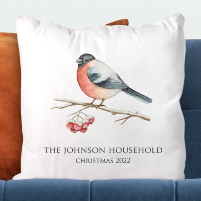 Personalised Cushion Cover - Robin 