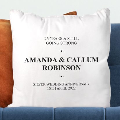 Personalised Cushion Cover - Wedding Anniversary