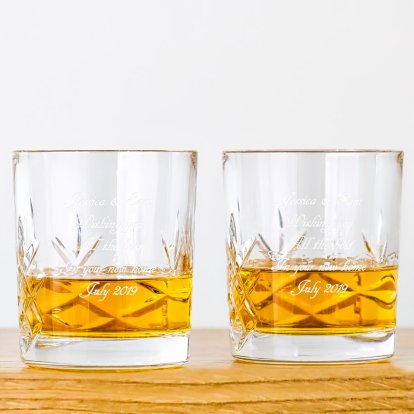 Personalised Cut Glass Tumblers - New Home