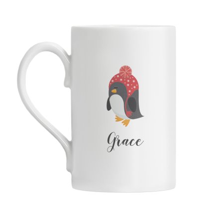 Personalised Cute Penguin Ceramic Windsor Mug