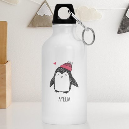 Personalised Cute Penguin Drinks Bottle for Girls