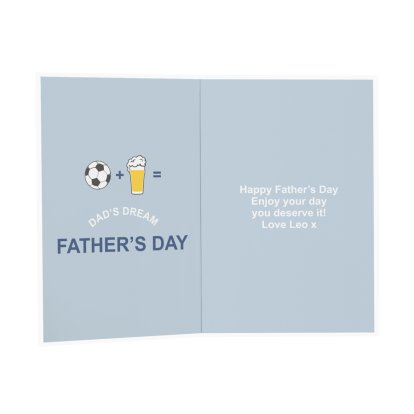 Personalised Dad's Dream Message Card