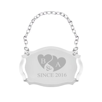 Personalised Decanter / Bottle Label Tag for Couples