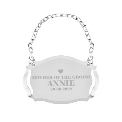 Personalised Decanter / Bottle Label Tag - Heart Message 