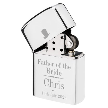 Personalised Decorative Wedding Father of the Bride Lighter
