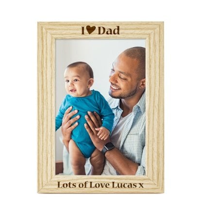 Personalised Deep Mount Photo Frame - I Love Dad