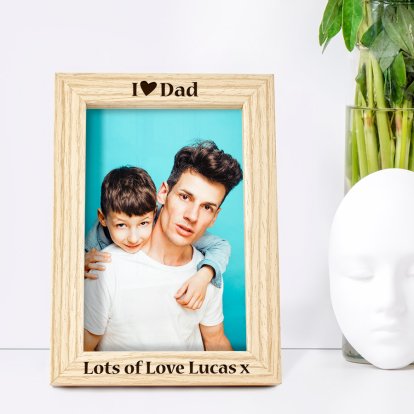 Personalised Deep Mount Photo Frame - I Love Dad 
