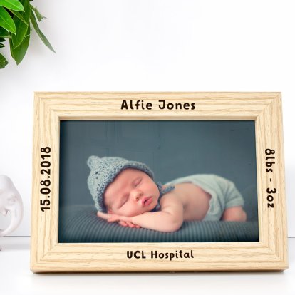 Personalised Deep Mount Photo Frame - New Baby Photo 3