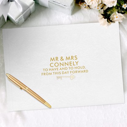 Personalised Deluxe Guest Book - Key Design  