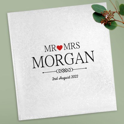 Personalised Deluxe Photo Album - Mr and Mrs 