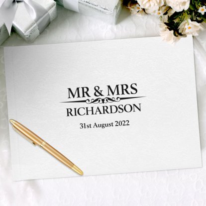 Personalised Deluxe Wedding Guest Book 