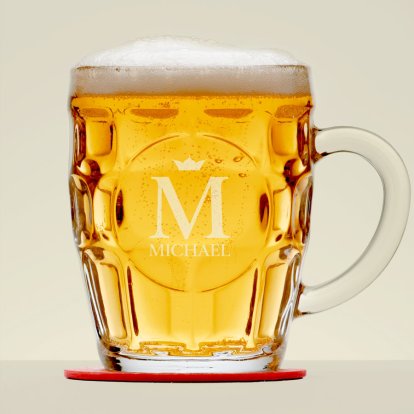 Personalised Dimple Pint Glass 