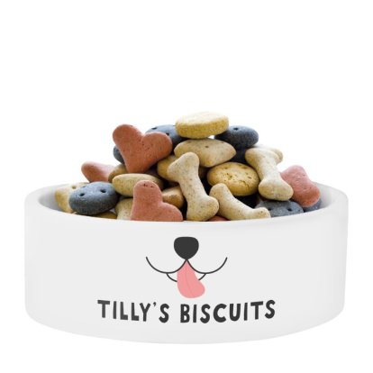 Personalised Dog Biscuits Bowl