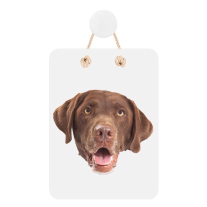 Personalised Dog Face Hanging Sign