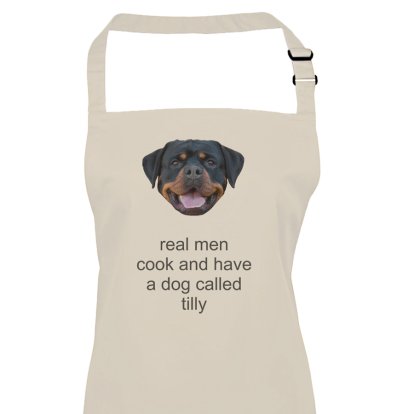 Personalised Dog Face & Message Apron 