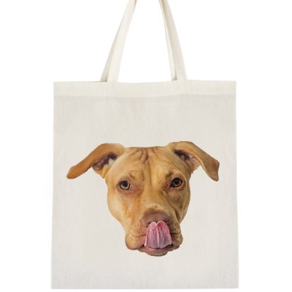 Personalised Dog Face Tote Bag 
