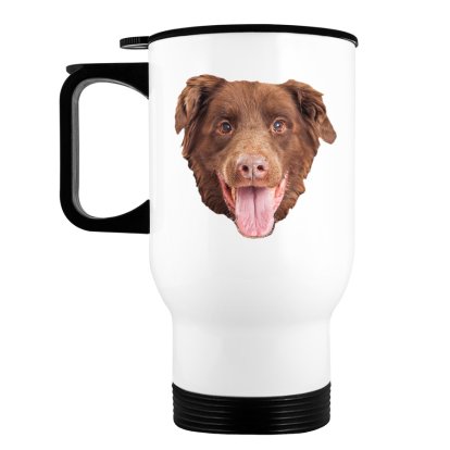 Personalised Dog Face Travel Mug
