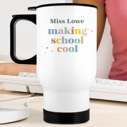 Personalised Double Walled Travel Mug for Teachers