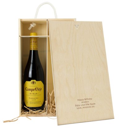 Personalised Double Wine Box - Message