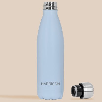 Personalised Drinks Water Bottle - Name Blue 