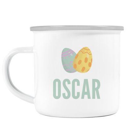 Personalised Easter Egg Enamel Mug