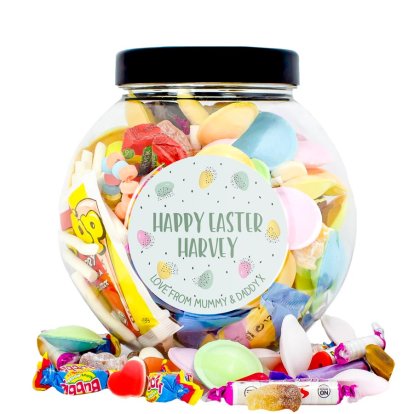 Personalised Easter Egg Retro Sweet Jar